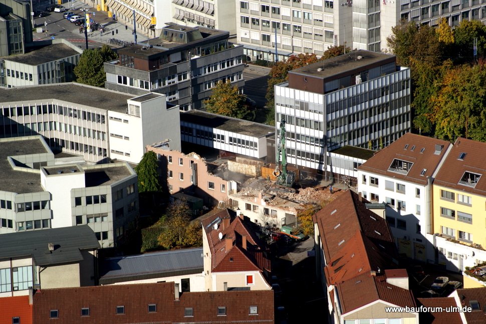 Ulm Sedelhöfe Abriss der Bestandsbebauung Oktober 2012 (1)