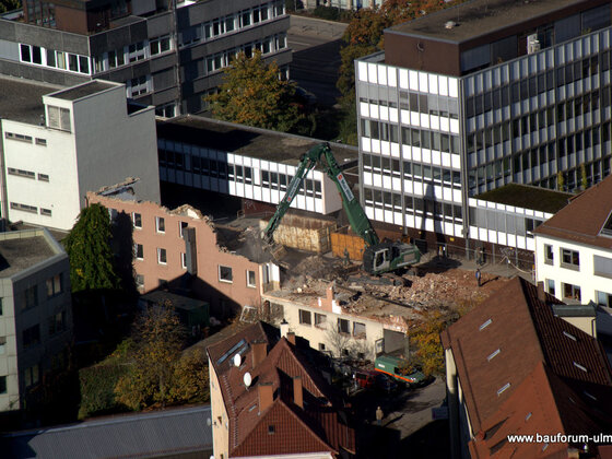 Ulm Sedelhöfe Abriss der Bestandsbebauung Oktober 2012 (3)