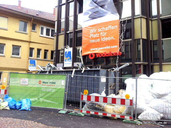 Ulm Wohn- und Einkaufsquartier Sedelhöfe  Abriss der Bestandsbebauung Januar 2013 (5)