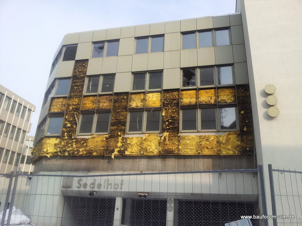 Ulm Wohn- und Einkaufsquartier Sedelhöfe  Abriss der Bestandsbebauung Februar 2013 (3)