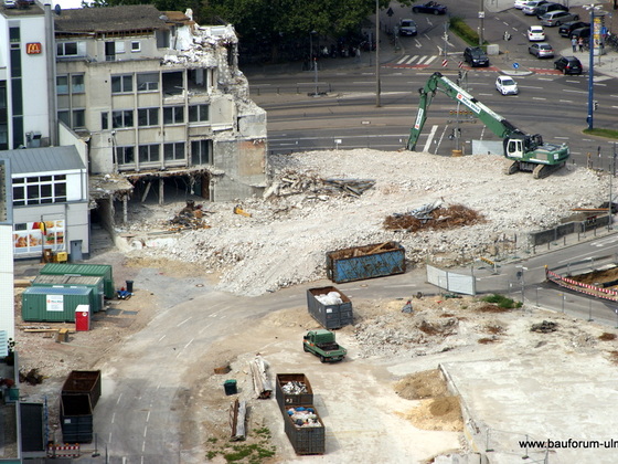 Ulm Wohn- und Einkaufsquartier Sedelhöfe  Abriss der Bestandsbebauung August 2013 (2)