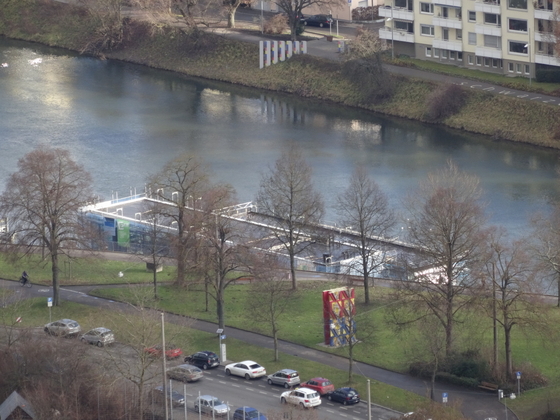 Ulm Donau Restaurantschiff Januar 2014