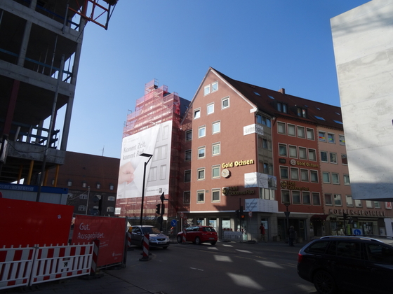 Ulm Neue Straße Erweiterung Hotel Goldenes Rad März 2014
