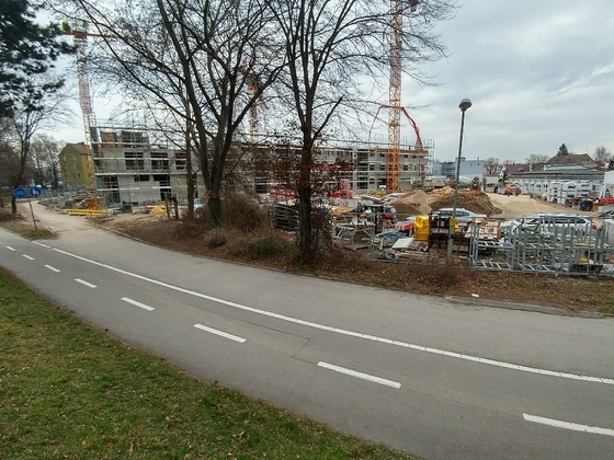 Ulm Quartier Dichterviertel Rohbauarbeiten Februar 2017