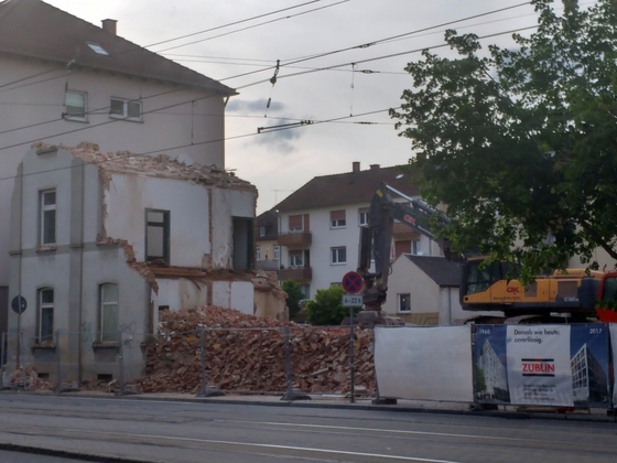 Ulm Abriss Justizhochhaus Olgastrasse Juni 2017