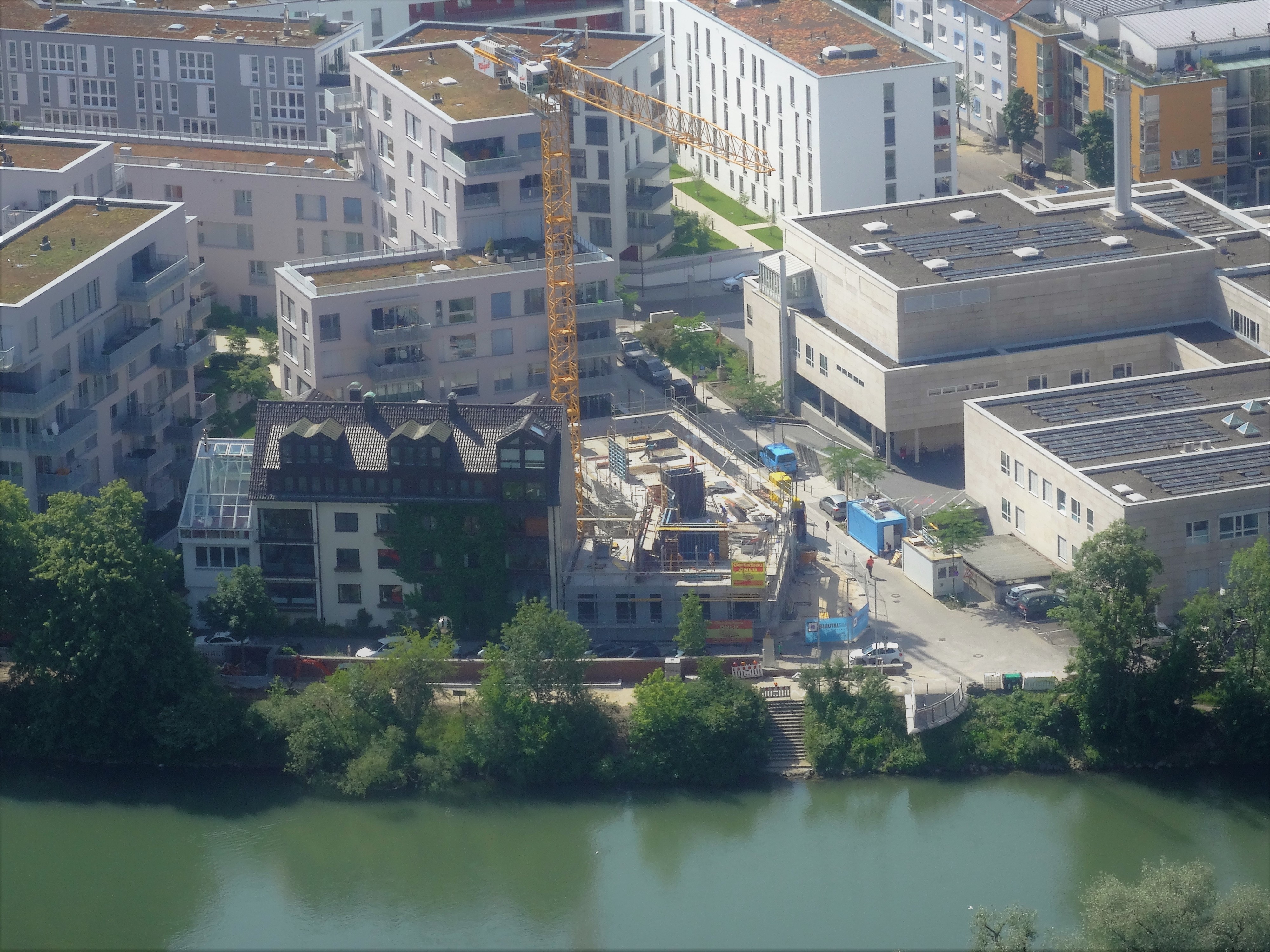Neu Ulm Neubau Donau Ufer Juni 2018