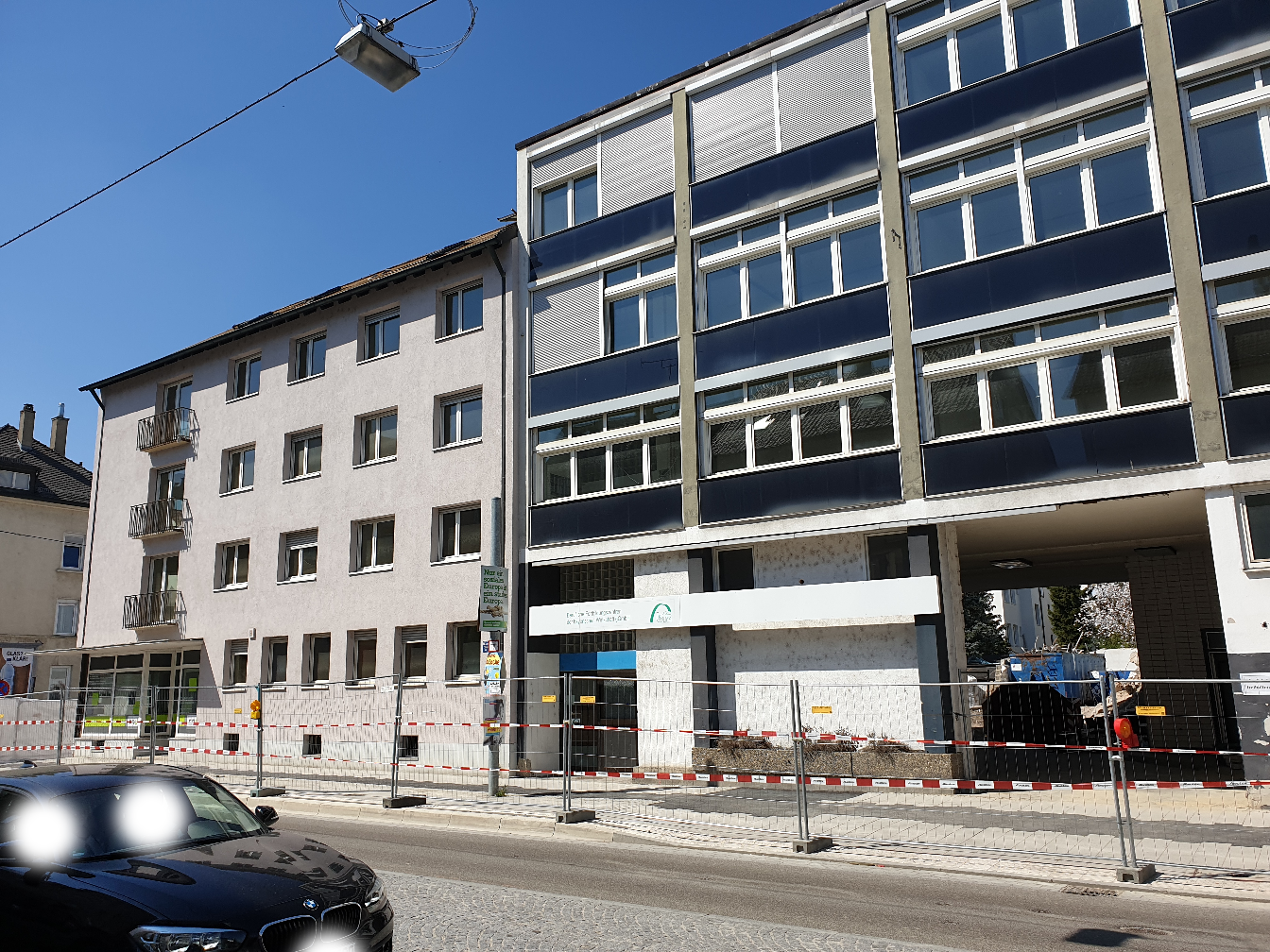 Geschäftsgebäude Karl-/Ensingerstraße Abriss April 2019