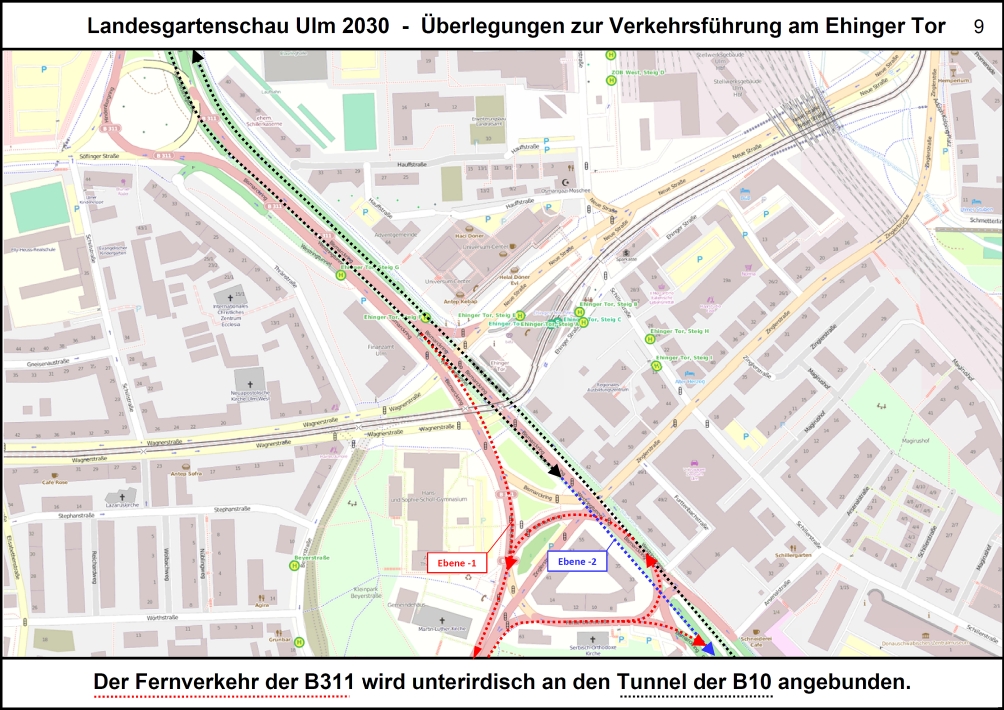 LGA Ulm 2030 - Überlegungen zur Verkehrsführung am Ehinger Tor 09 17x12cm
