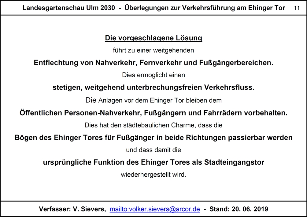 LGA Ulm 2030 - Überlegungen zur Verkehrsführung am Ehinger Tor 11 17x12cm