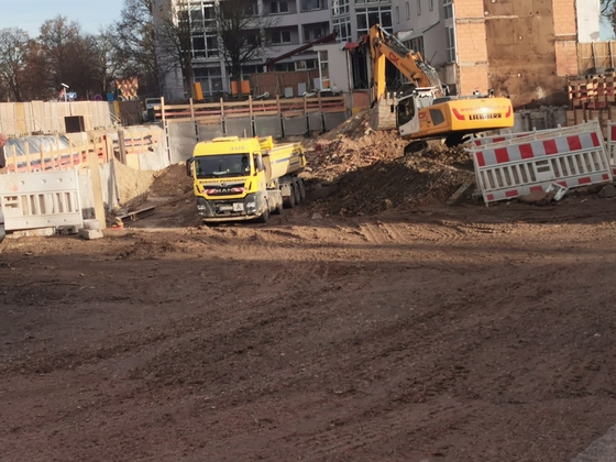 Ulm Neubau Pflegeheim an der Donau Januar 2020