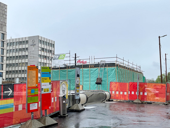Ulm, Bahnhofsvorplatz, Tiefgarage, Mai 2021