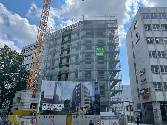 Ulm, Neubau Apotheke Ärztehaus, Juli 2021