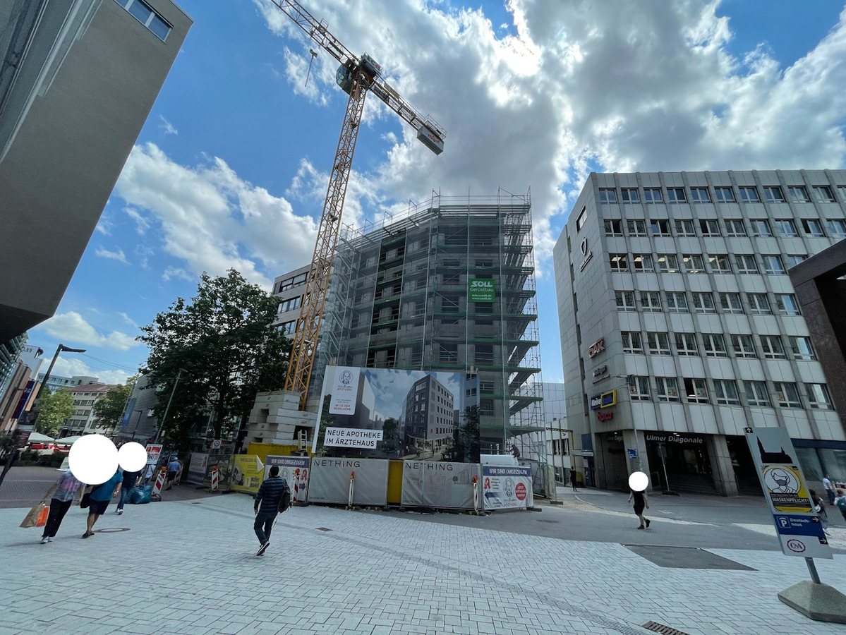 Ulm, Neubau Apotheke Ärztehaus, Juli 2021