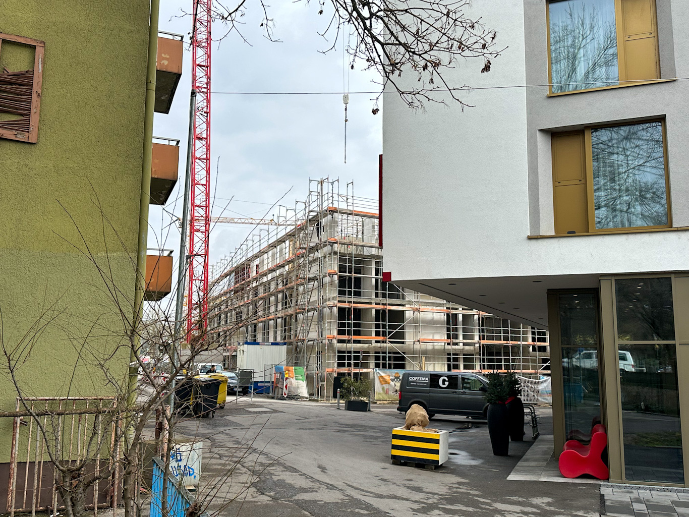 Ulm, Neubauten, Schillerstraße, Februar 2023