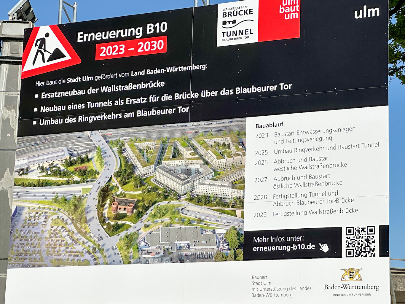 Ulm, Untertunnelung B10, Juni 2023