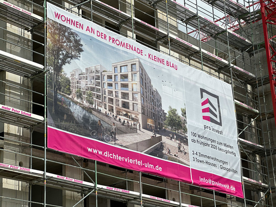 Ulm, Neubau, Wohnen an der Promenade, Weststadt, Mai 2024